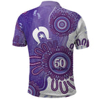 NAIDOC Week 2026 Polo Shirt 50 Years Deadly Dhari Purple Aboriginal Art