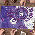 NAIDOC Week 2026 Puzzle 50 Years Deadly Dhari Purple Aboriginal Art
