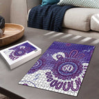 NAIDOC Week 2026 Puzzle 50 Years Deadly Dhari Purple Aboriginal Art