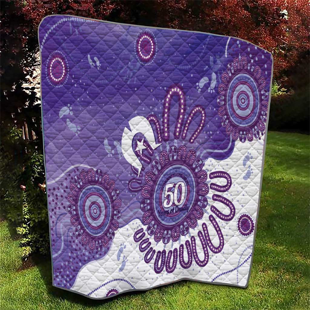NAIDOC Week 2026 Quilt 50 Years Deadly Dhari Purple Aboriginal Art