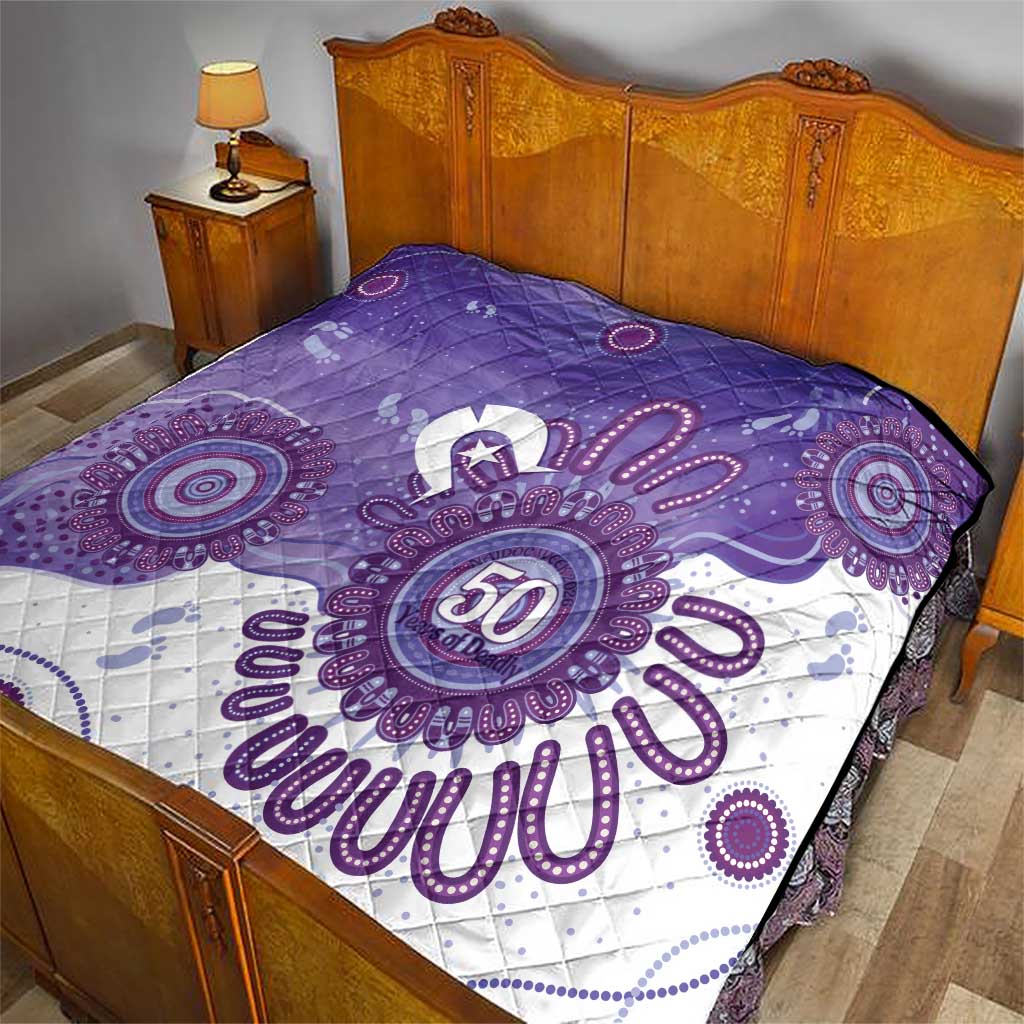 NAIDOC Week 2026 Quilt 50 Years Deadly Dhari Purple Aboriginal Art