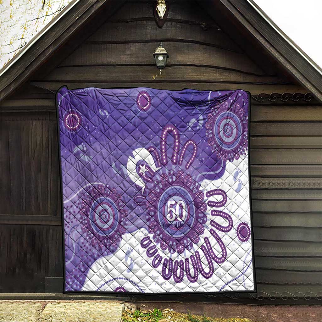 NAIDOC Week 2026 Quilt 50 Years Deadly Dhari Purple Aboriginal Art