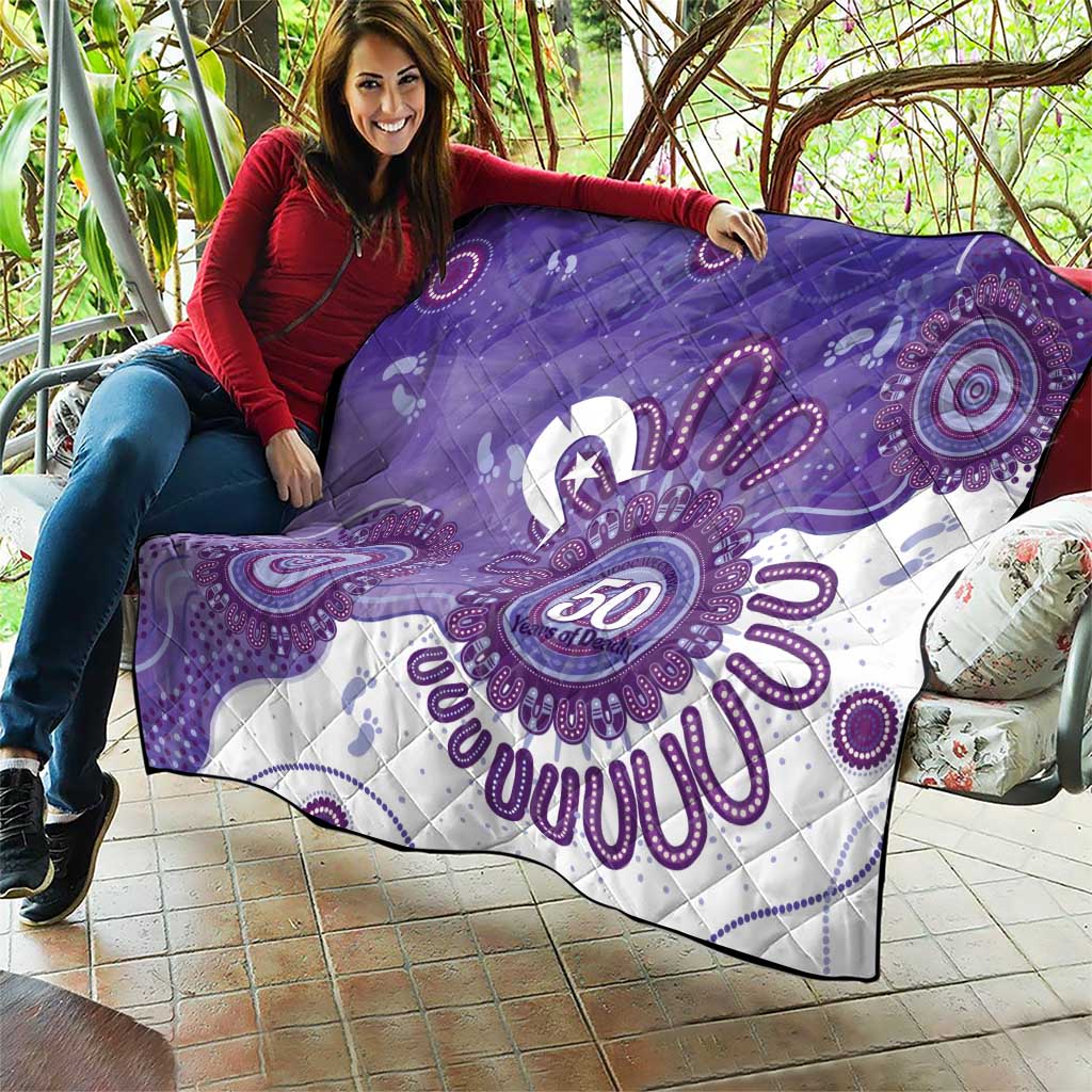 NAIDOC Week 2026 Quilt 50 Years Deadly Dhari Purple Aboriginal Art