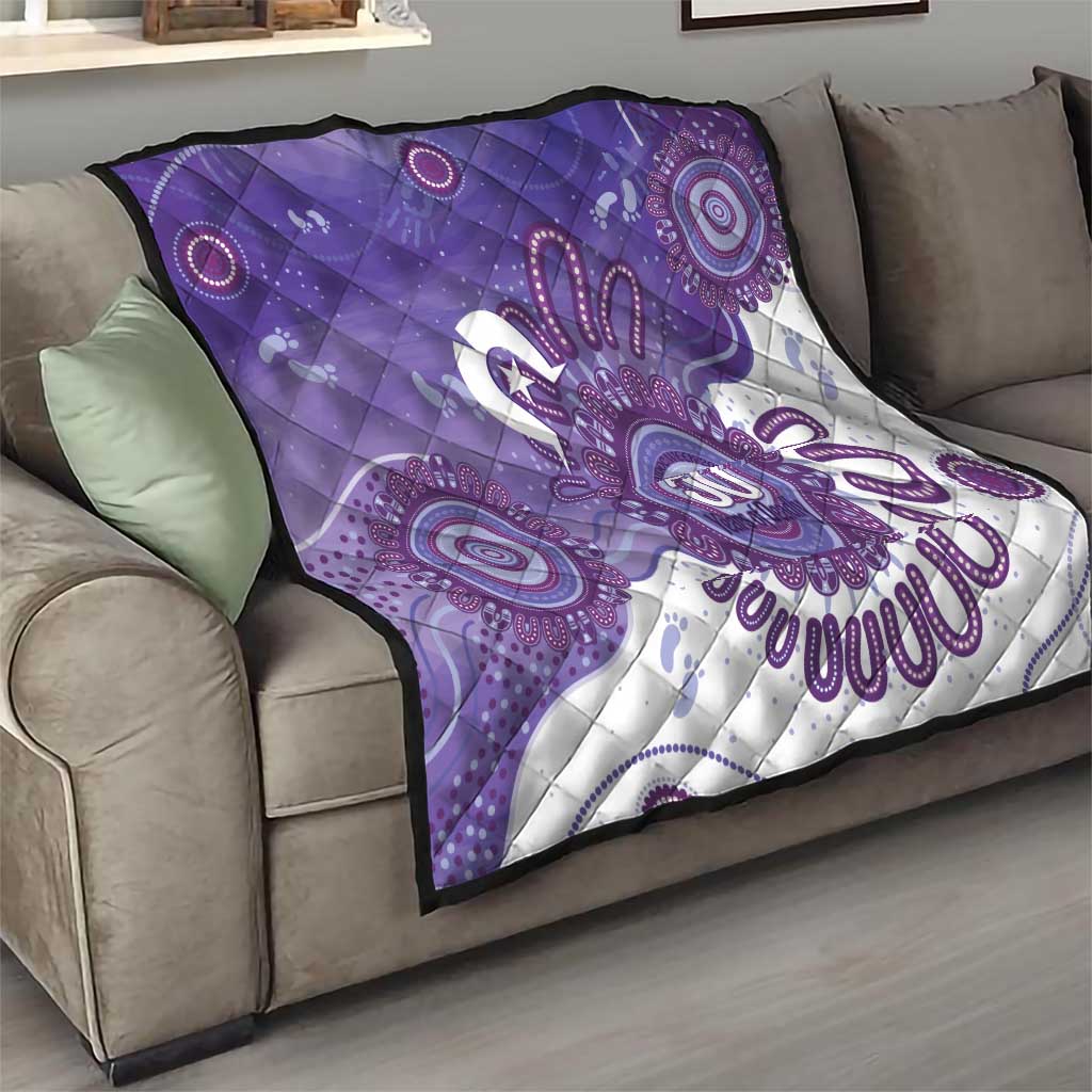 NAIDOC Week 2026 Quilt 50 Years Deadly Dhari Purple Aboriginal Art