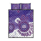 NAIDOC Week 2026 Quilt Bed Set 50 Years Deadly Dhari Purple Aboriginal Art