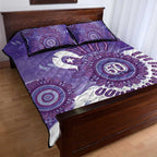 NAIDOC Week 2026 Quilt Bed Set 50 Years Deadly Dhari Purple Aboriginal Art