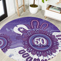 NAIDOC Week 2026 Round Carpet 50 Years Deadly Dhari Purple Aboriginal Art