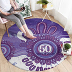 NAIDOC Week 2026 Round Carpet 50 Years Deadly Dhari Purple Aboriginal Art