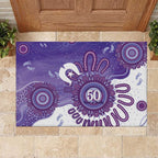NAIDOC Week 2026 Rubber Doormat 50 Years Deadly Dhari Purple Aboriginal Art