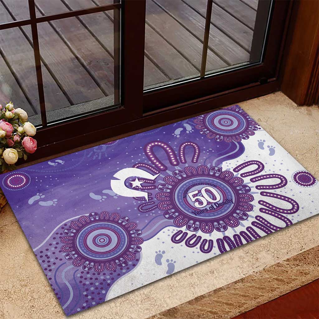 NAIDOC Week 2026 Rubber Doormat 50 Years Deadly Dhari Purple Aboriginal Art