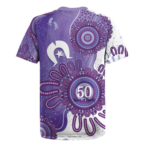 NAIDOC Week 2026 Rugby Jersey 50 Years Deadly Dhari Purple Aboriginal Art
