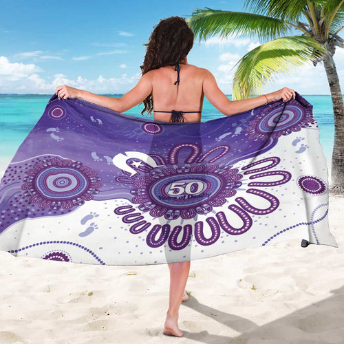 NAIDOC Week 2026 Sarong 50 Years Deadly Dhari Purple Aboriginal Art