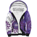NAIDOC Week 2026 Sherpa Hoodie 50 Years Deadly Dhari Purple Aboriginal Art
