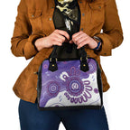 NAIDOC Week 2026 Shoulder Handbag 50 Years Deadly Dhari Purple Aboriginal Art