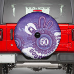 NAIDOC Week 2026 Spare Tire Cover 50 Years Deadly Dhari Purple Aboriginal Art