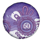 NAIDOC Week 2026 Spare Tire Cover 50 Years Deadly Dhari Purple Aboriginal Art