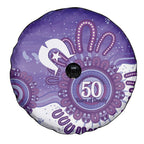NAIDOC Week 2026 Spare Tire Cover 50 Years Deadly Dhari Purple Aboriginal Art
