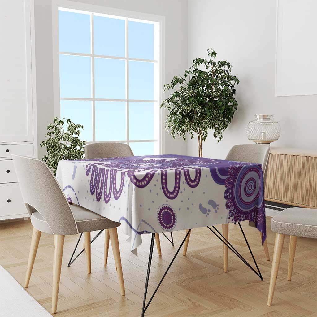 NAIDOC Week 2026 Tablecloth 50 Years Deadly Dhari Purple Aboriginal Art
