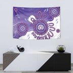 NAIDOC Week 2026 Tapestry 50 Years Deadly Dhari Purple Aboriginal Art