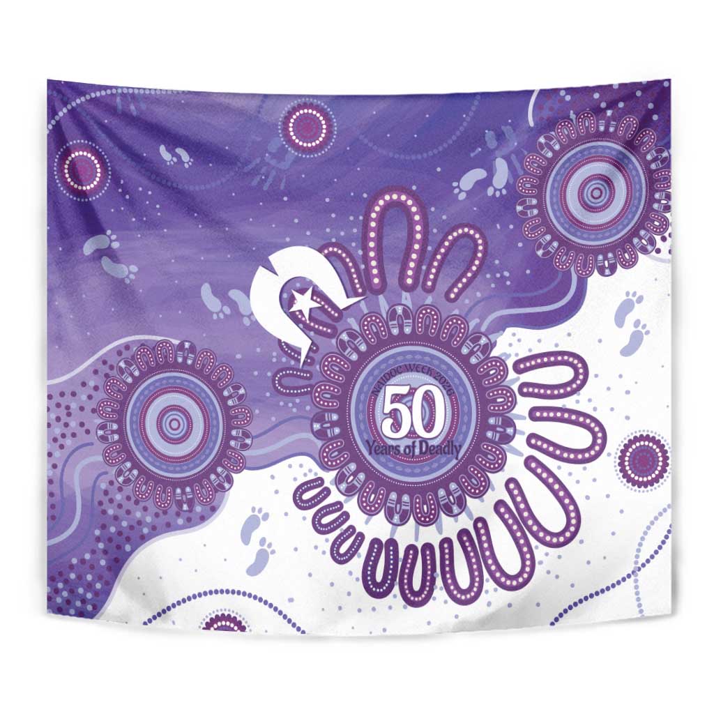 NAIDOC Week 2026 Tapestry 50 Years Deadly Dhari Purple Aboriginal Art