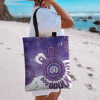 NAIDOC Week 2026 Tote Bag 50 Years Deadly Dhari Purple Aboriginal Art