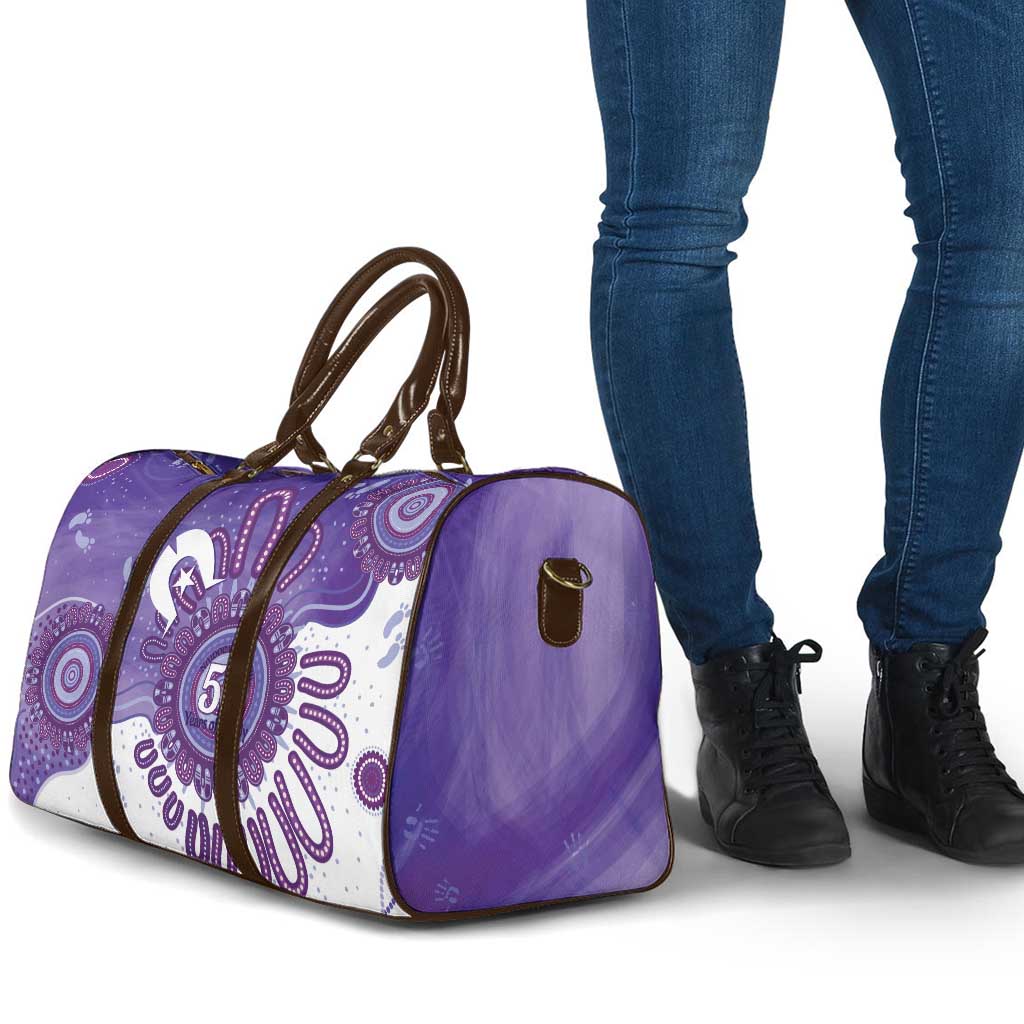 NAIDOC Week 2026 Travel Bag 50 Years Deadly Dhari Purple Aboriginal Art