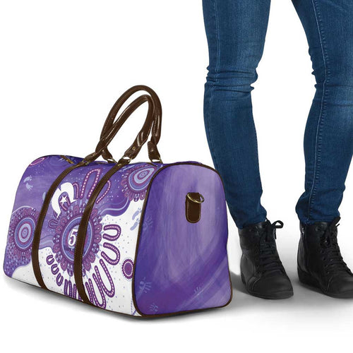 NAIDOC Week 2026 Travel Bag 50 Years Deadly Dhari Purple Aboriginal Art