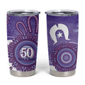 NAIDOC Week 2026 Tumbler Cup 50 Years Deadly Dhari Purple Aboriginal Art