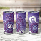 NAIDOC Week 2026 Tumbler Cup 50 Years Deadly Dhari Purple Aboriginal Art