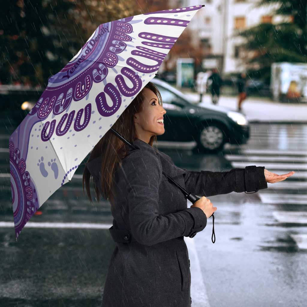 NAIDOC Week 2026 Umbrella 50 Years Deadly Dhari Purple Aboriginal Art