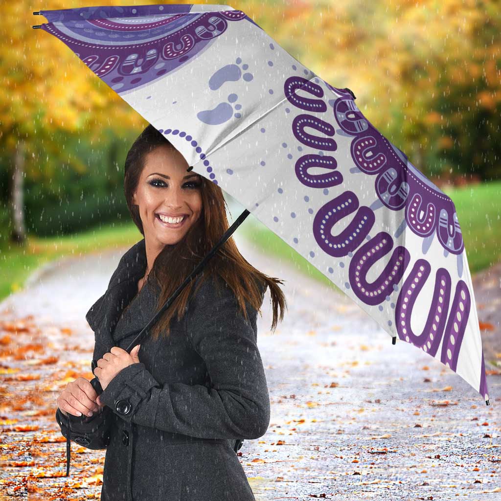 NAIDOC Week 2026 Umbrella 50 Years Deadly Dhari Purple Aboriginal Art
