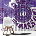 NAIDOC Week 2026 Window Curtain 50 Years Deadly Dhari Purple Aboriginal Art