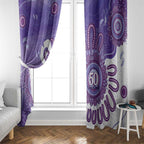 NAIDOC Week 2026 Window Curtain 50 Years Deadly Dhari Purple Aboriginal Art