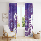 NAIDOC Week 2026 Window Curtain 50 Years Deadly Dhari Purple Aboriginal Art