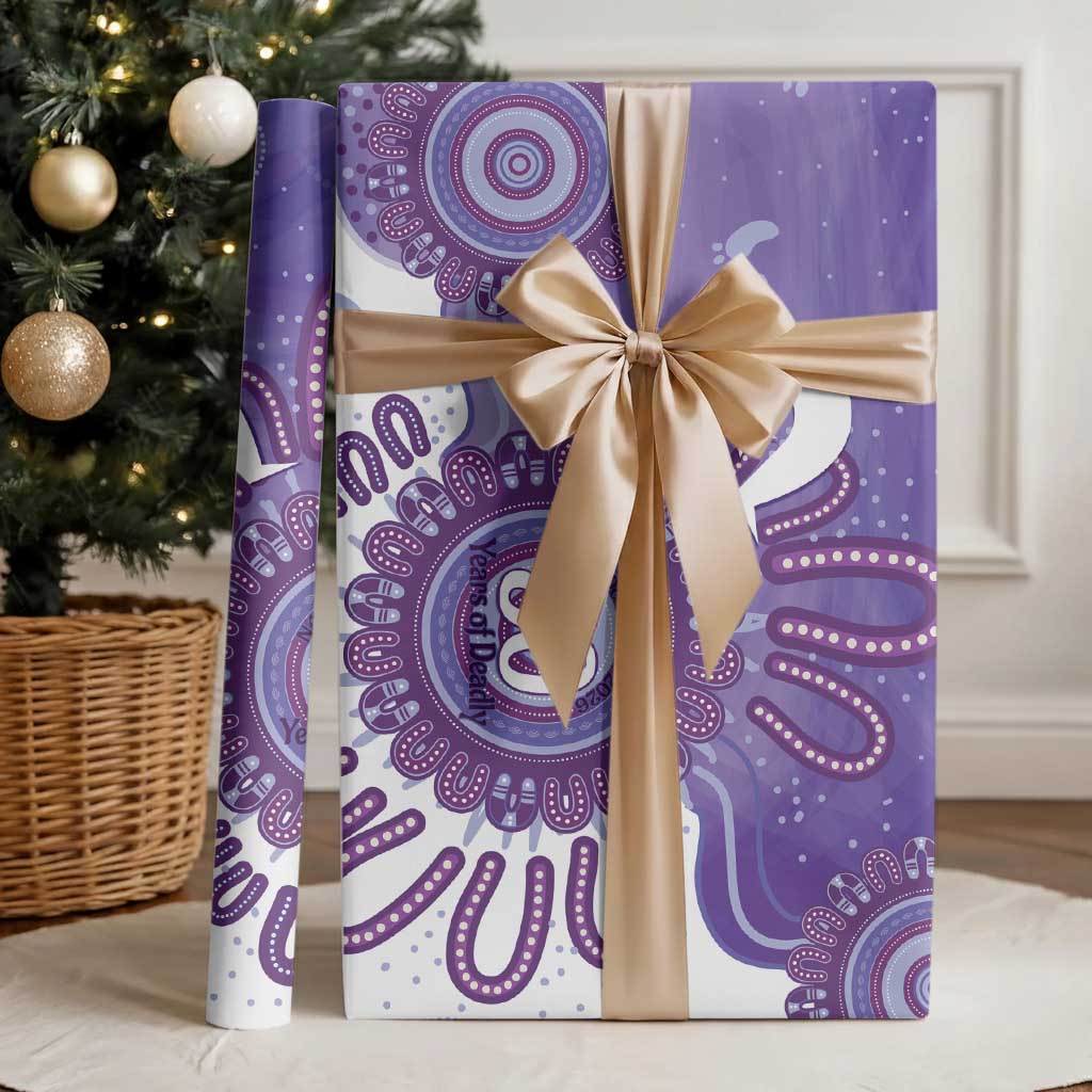 NAIDOC Week 2026 Wrapping Paper 50 Years Deadly Dhari Purple Aboriginal Art