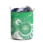 NAIDOC Week 2026 Laundry Basket 50 Years Deadly Dhari Green Aboriginal Art