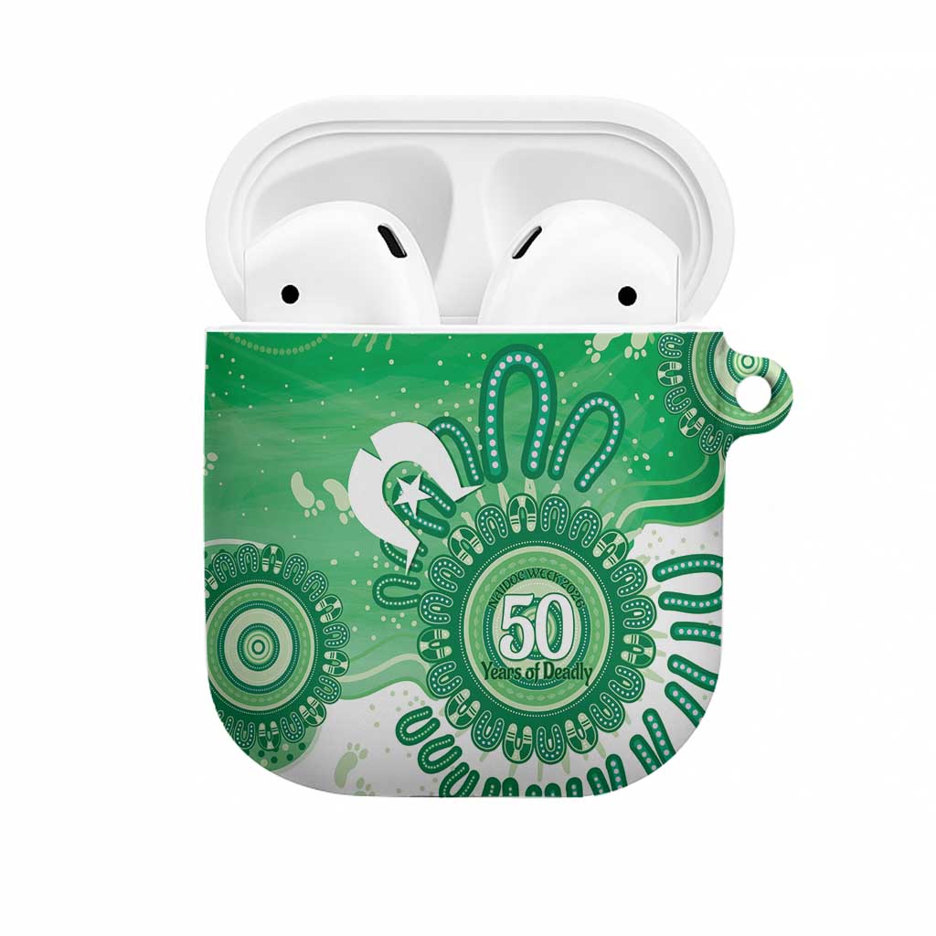 NAIDOC Week 2026 AirPods Case 50 Years Deadly Dhari Green Aboriginal Art