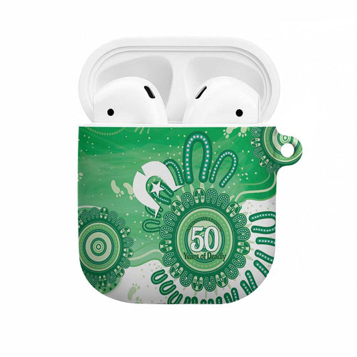 NAIDOC Week 2026 AirPods Case 50 Years Deadly Dhari Green Aboriginal Art