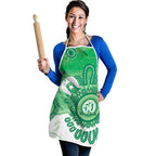 NAIDOC Week 2026 Apron 50 Years Deadly Dhari Green Aboriginal Art