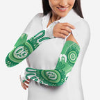 NAIDOC Week 2026 Arm Sleeves 50 Years Deadly Dhari Green Aboriginal Art