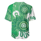 NAIDOC Week 2026 Baseball Jersey 50 Years Deadly Dhari Green Aboriginal Art