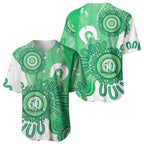 NAIDOC Week 2026 Baseball Jersey 50 Years Deadly Dhari Green Aboriginal Art