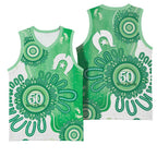 NAIDOC Week 2026 Basketball Jersey 50 Years Deadly Dhari Green Aboriginal Art