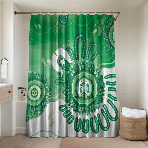 NAIDOC Week 2026 Bathroom Set 50 Years Deadly Dhari Green Aboriginal Art