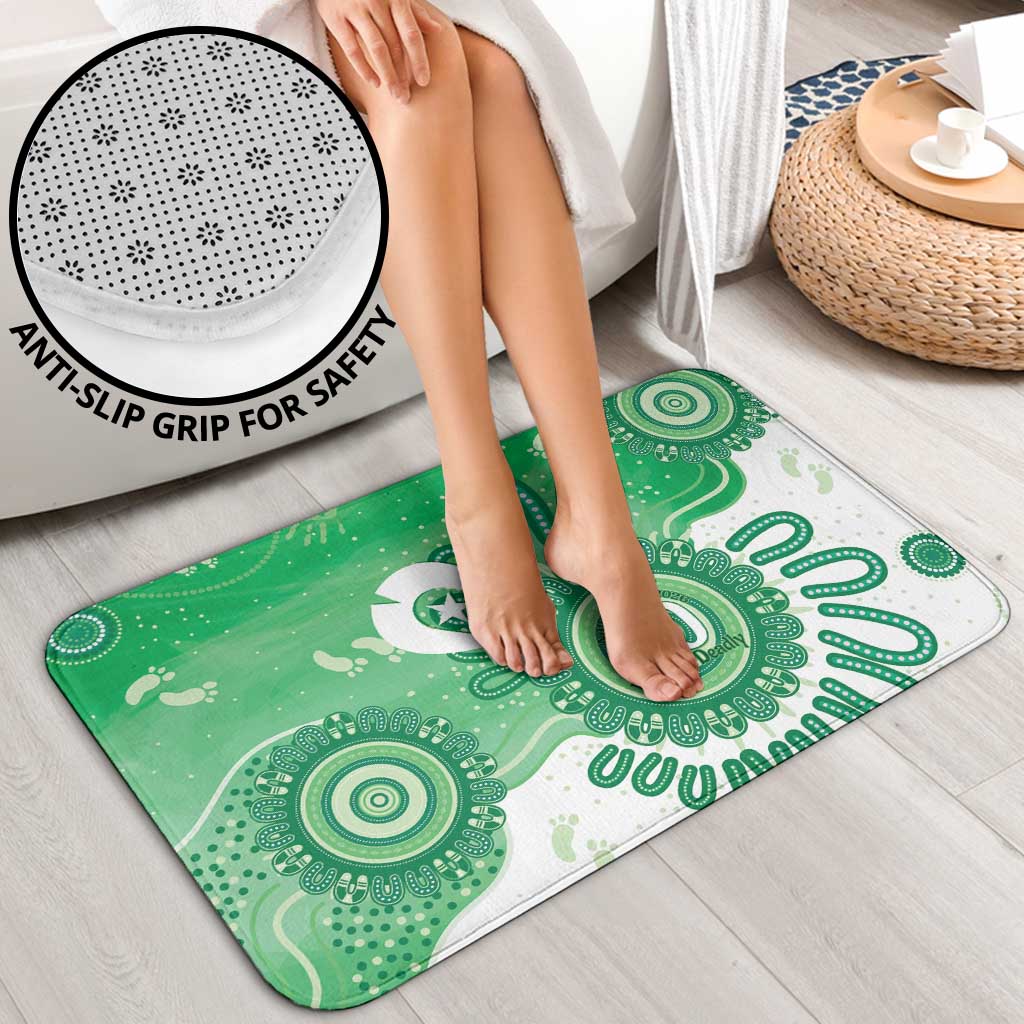 NAIDOC Week 2026 Bathroom Set 50 Years Deadly Dhari Green Aboriginal Art