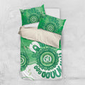 NAIDOC Week 2026 Bedding Set 50 Years Deadly Dhari Green Aboriginal Art