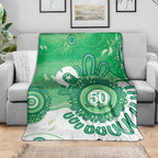 NAIDOC Week 2026 Blanket 50 Years Deadly Dhari Green Aboriginal Art