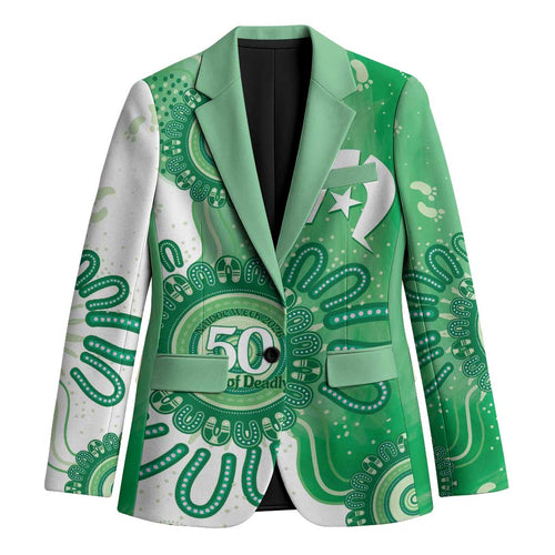NAIDOC Week 2026 Blazer 50 Years Deadly Dhari Green Aboriginal Art