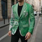 NAIDOC Week 2026 Blazer 50 Years Deadly Dhari Green Aboriginal Art