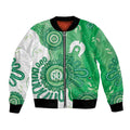 NAIDOC Week 2026 Bomber Jacket 50 Years Deadly Dhari Green Aboriginal Art
